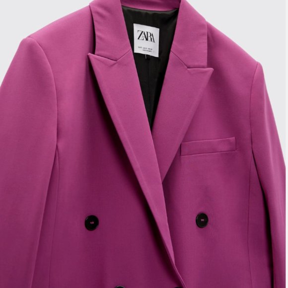 Zara Women Double Breasted Blazer - NWT - Small - Picture 6 of 7